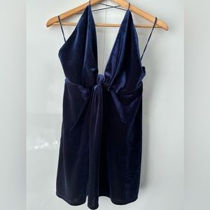Cotton Candy LA Long Velvet Top, Navy, Size M